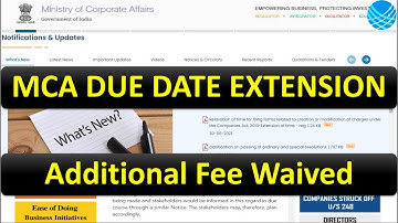 MCA DUE DATE EXTENSION | Additional Fee Waived