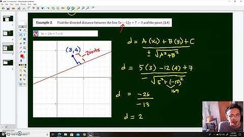 The Directed Distance Between a Line and a Point