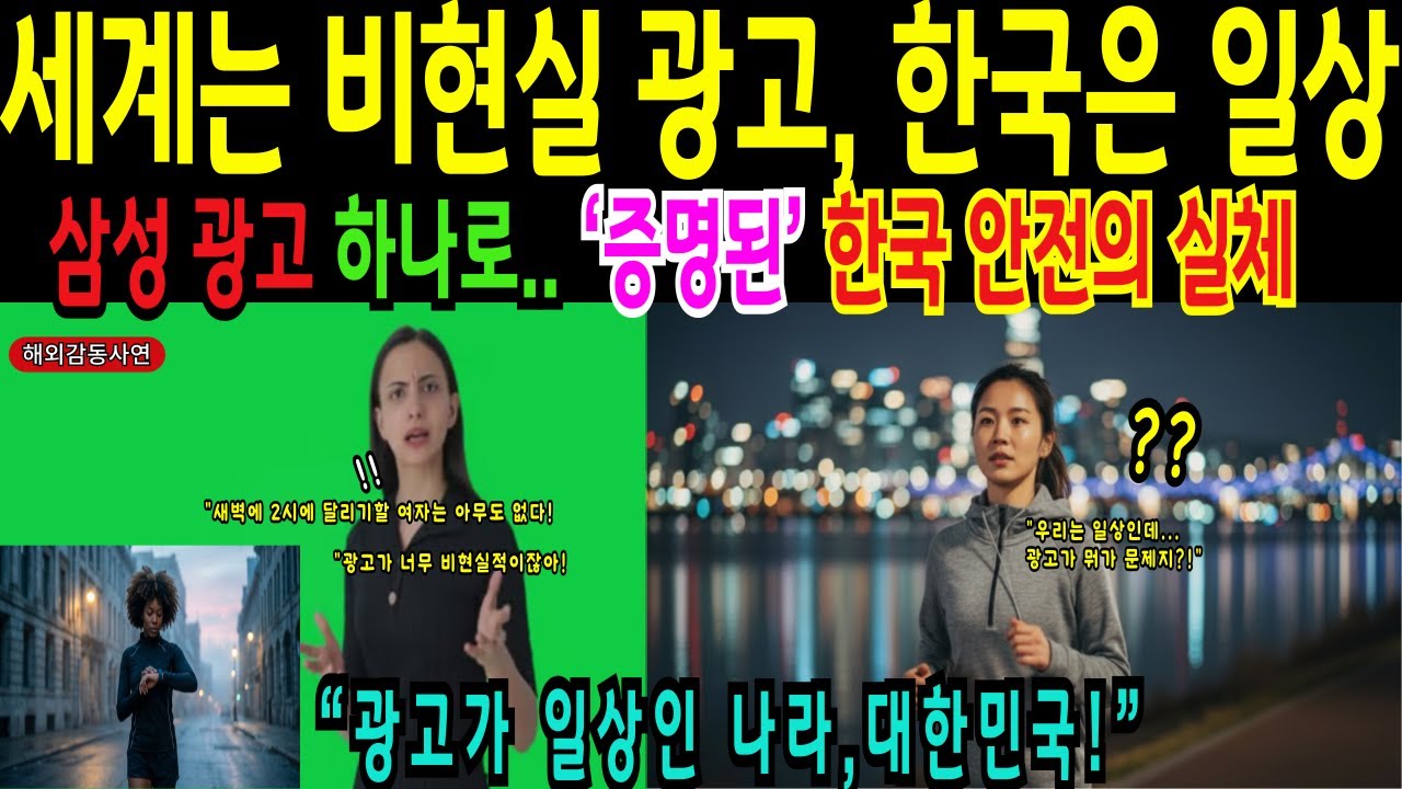 [해외감동사연] 한국의 안전이 전 세계를 놀라게 한 이유 광고가 일상인 나라