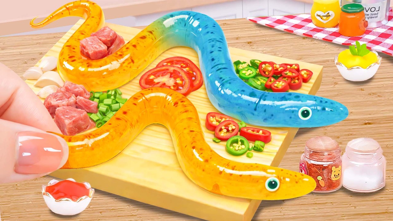 Top Seafood 🐍 Belut Panggang Saus Madu Pedas dengan Aroma Smoky Menggoda🔥Tiny Tasty Kitchen