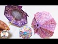 【折り紙】おしゃれな傘の作り方（和傘風 #1） Origami Japanese umbrella【音声解説あり】 / ばぁばの折り紙