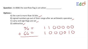 In 8086 the overflow flag is set when __________.