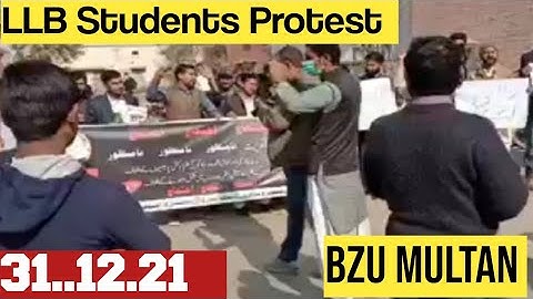 Bzu Multan LLB Students Protest   31..12..21 Againts bzu
