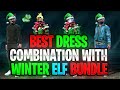 BEST DRESS COMBINATION WITH WINTER ELF BUNDLE 🥶🔥||FREE FIRE ||