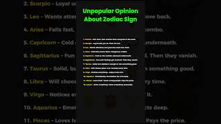 Unpopular Zodiac Opinions That Might Trigger Your Sign #zodiacsigns #astrology #unpopularopinion