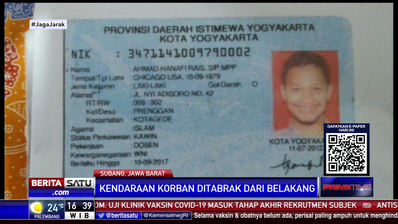 Putra Sulung Amien Rais, Hanafi Rais Alami Kecelakaan di Tol Cipali ...