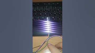 Работа полоски из 8 адресных светодиодов WS2812, тест в качестве шкалы с изменяемым цветом