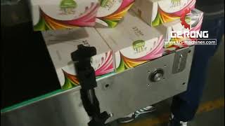 Box corner adhesive sticker flip seal labeling machine corner case labeling line