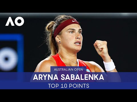 Aryna sabalenka's top 10 points | australian open
