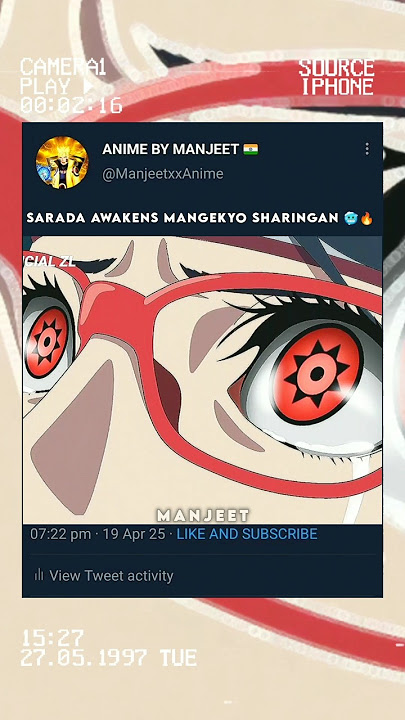 Sarada Awakens Mangekyo Sharingan 🥶🔥