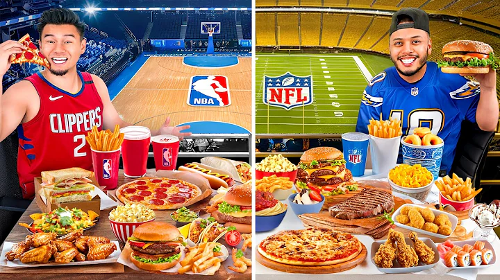 Eating Everything at the Most Expensive NBA vs NFL Arena!