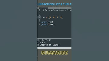 Unpacking List & Tuple #python #pythontutorial #shorts #shortsfeed #shortsvideo