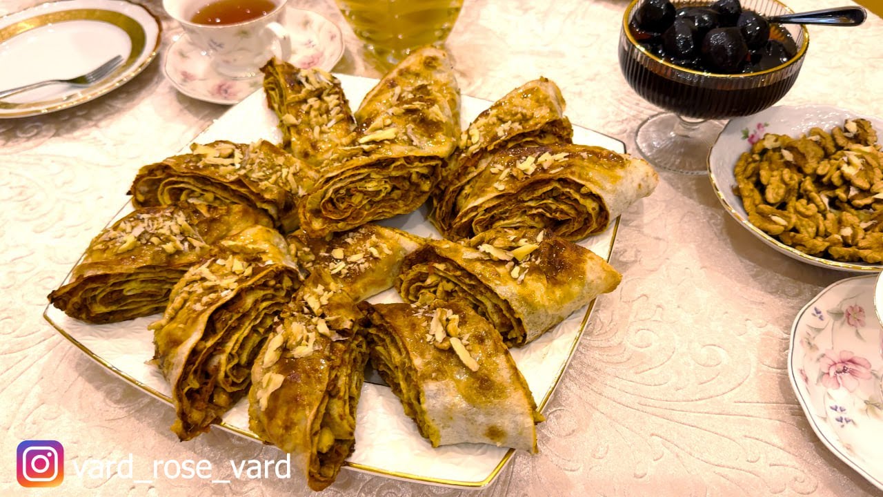 Рулет из Лаваша с Тыквой и Орехами — Идеальный Осенний Десерт!)