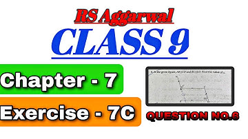 RS Aggarwal Class 9 | Exercise 7C Q6 | Lines & Angles ✍️ | Chapter 7 | STUDENTS CORNER 📚