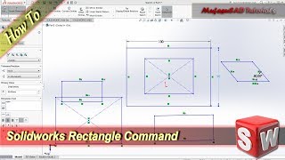 Solidworks Rectangle Command Basic Tutorial