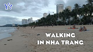 Walking in Nha Trang #3 | Central beach | Only city sounds