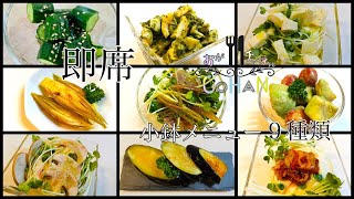 【即席　小鉢メニュー９種類】サイドメニューは時短簡単に！でも美味しく！作り置きも出来ちゃう！