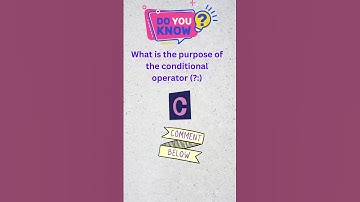 What is conditional operator? | Purpose of conditional operator #shorts