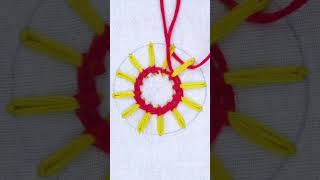 Circle Hand Embroidery Tutorial #shorts #hand #basic #trending #embroidery #tutorial #satisfying