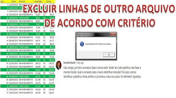 Excluir Registros de Arquivos Diferentes de acordo com critério por coluna - VBA