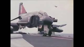 Royal Navy F-4K Phantom FG.1 landing on HMS Ark Royal (R09)