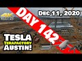 Tesla Gigafactory Austin 4K  Day 142 - 12/11/20 - Terafactory TX - PROGRESS ON THE WEST FOUNDATION!