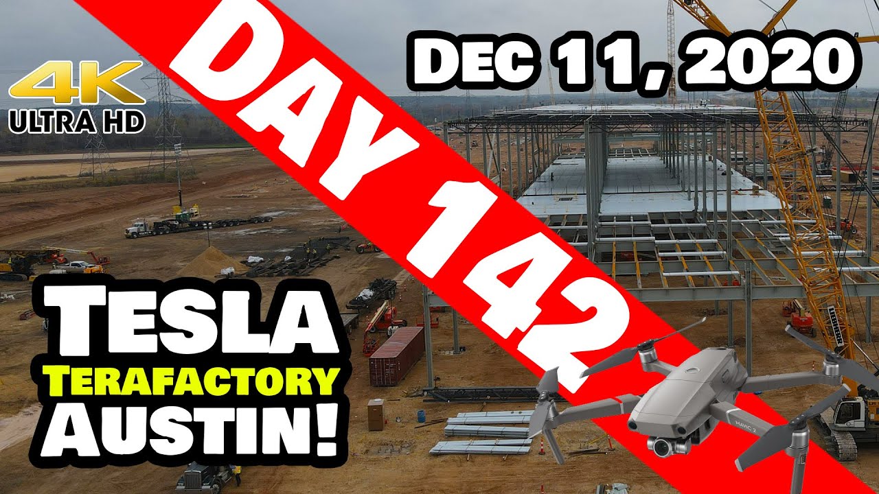 Tesla Gigafactory Austin 4K Day 142 12/11/20 Terafactory TX PROGRESS ON THE WEST