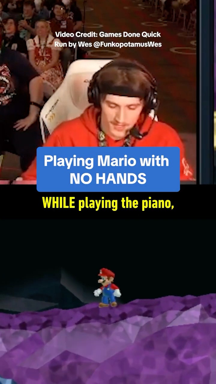 Wes plays a Mario game with NO HANDS so he can play PIANO at GDQ! Follow Wes @funkopotamuswes #ign