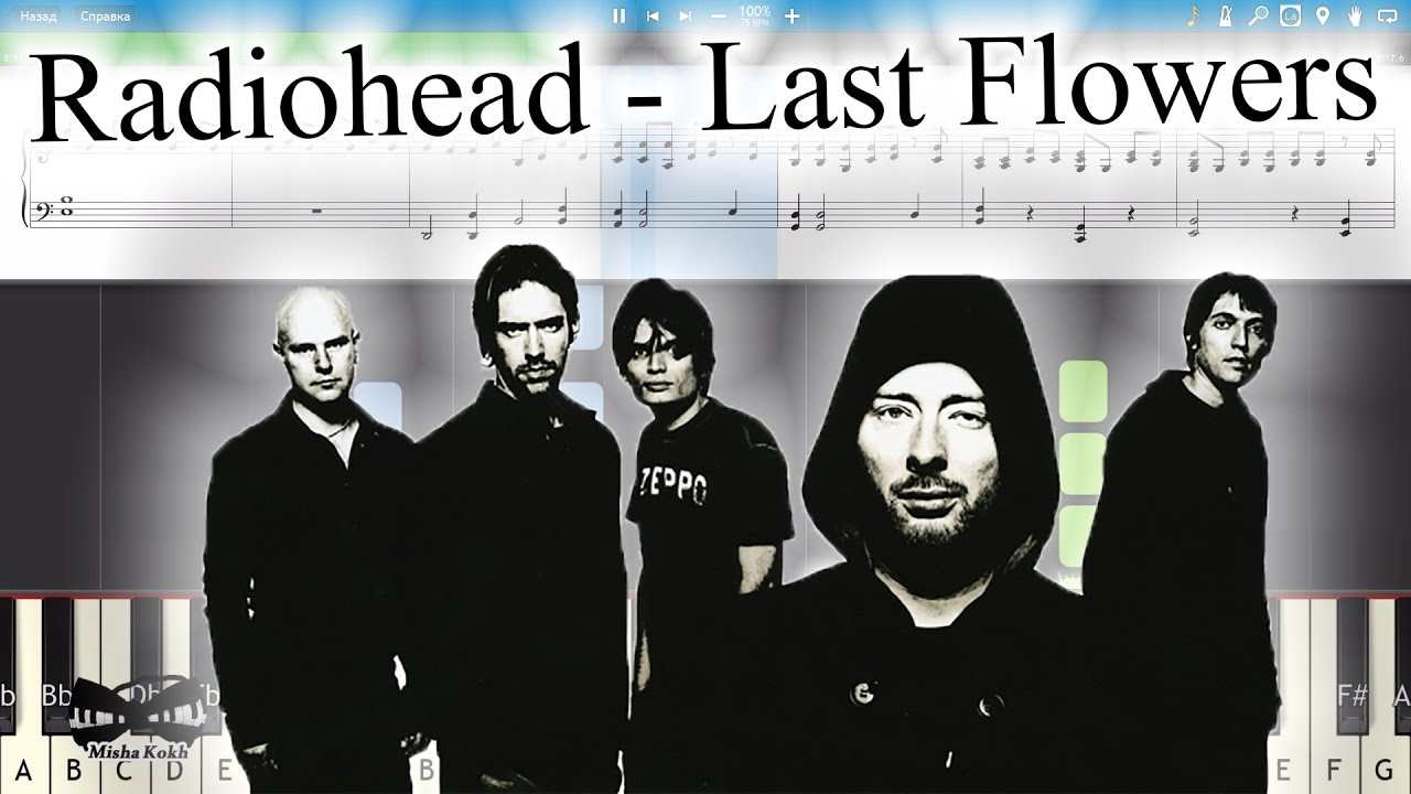 Radiohead Last Flowers [Piano Tutorial Sheets MIDI] Synthesia
