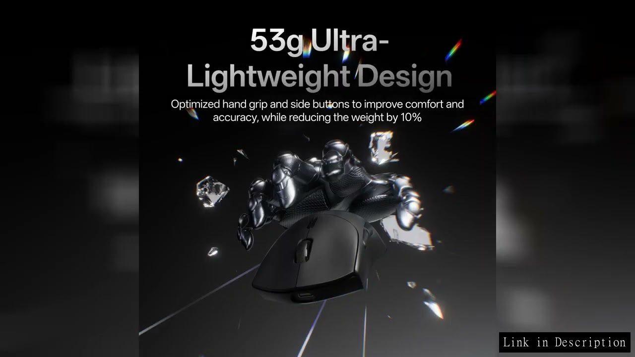 Rapoo VT7 MAX /VT7 Wireless Gaming Mouse True 8K Wireless Polling Rate 53g Lightweight Up to 750Hr B