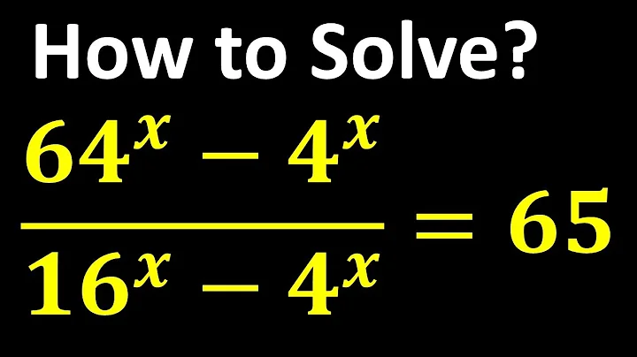 A Nice Olympiad Exponential Problem 64^x-4^x/16^x- 4^x = 65