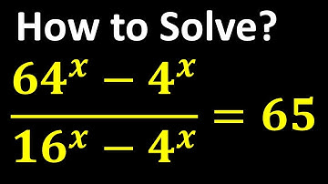 A Nice Olympiad Exponential Problem 64^x-4^x/16^x- 4^x = 65