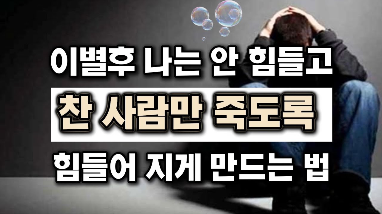 이별후 나는 안 힘들고 찬 사람만 죽도록 힘들어 지게 만드는 최고의 방법(이별 재회 별리)