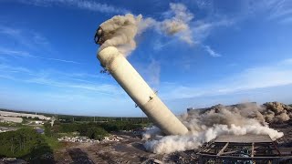 Boilers, stack implodes in Jacksonville Florida