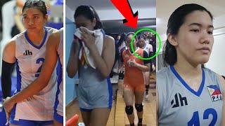 Emotional scene after game | Alyssa Valdez at Jia de Guzman, bakas ang lungkot at panghihinayang