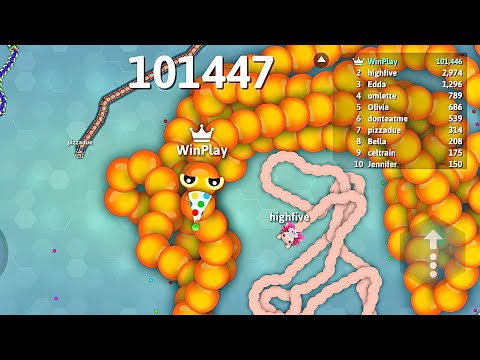 I reached 100.000+ score in Snake. New record 2026 in Snake.io