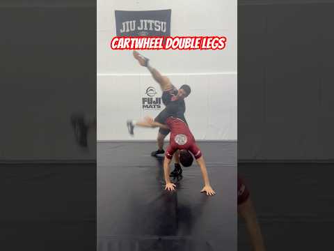 Learn to flare the legs w/ Cartwheel double legs. #wrestling #bjj #takedowns