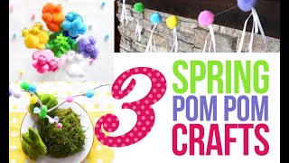 3 POM POM CRAFTS FOR SPRING DECOR | SPRING DECORATE WITH ME