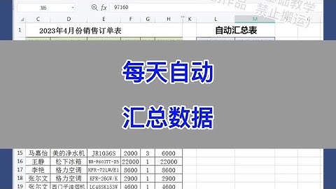 Excel：每天自动汇总数据。 #wps #excel #办公技巧 #干货分享