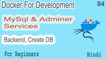Docker For Development Backend & Adminer Part-04 | MySql Service | GUI For Databases | Create DB