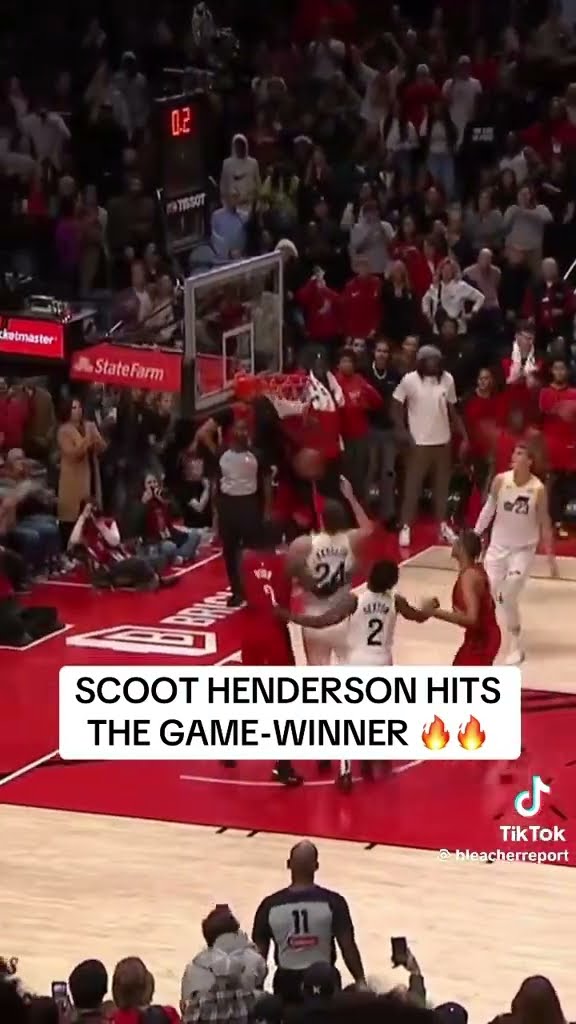 He hit the game winner ? #hoodnews #scoothenderson #portlandtrailblazers #basketball #clutch #omg