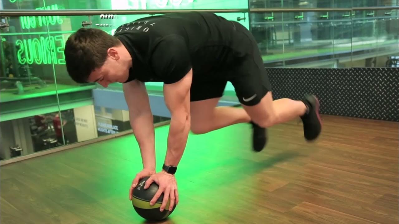 How To Do Medicine Ball Mountain Climbers Exercise Demo YouTube