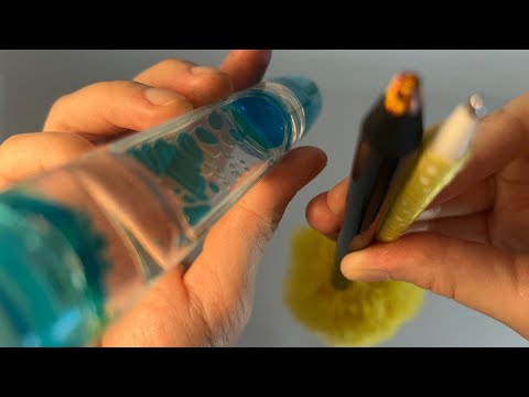 ASMR drawing on your face ✨👽 no talking, actual camera touch, scratching, tapping, brushing😴💚