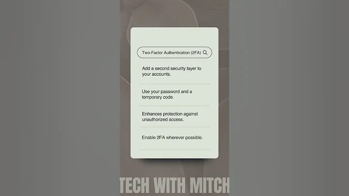 Tech Tip! Enable Two-Factor Authentication (2FA) #technology #tips #cybersecurity #2fa #protection
