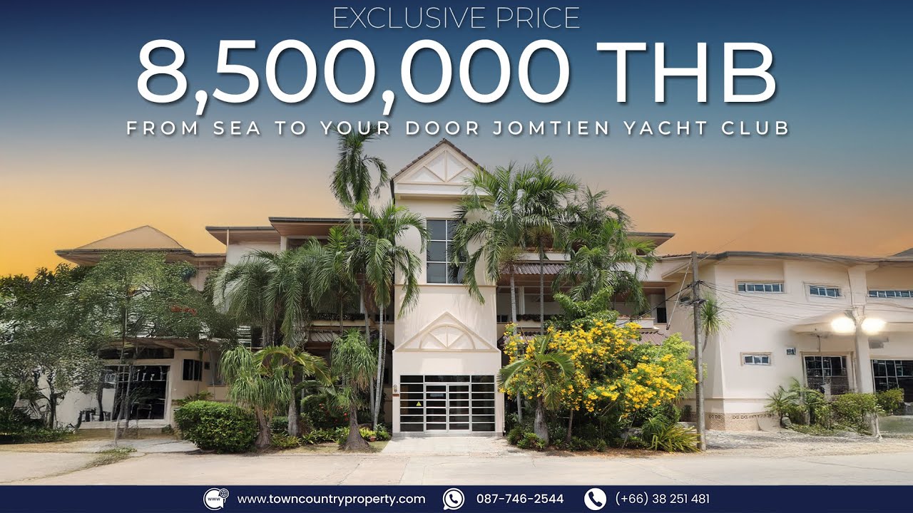 From Sea To Your Door – Jomtien Yacht Club 1, Condo Unit For Sale คอนโด พัทยา