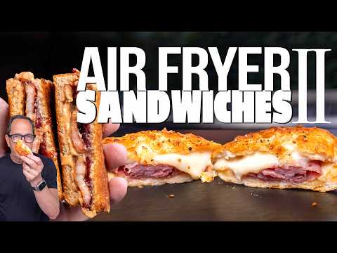 Air-fryer peanut butter, jelly and honey-pepper bacon sandwich, from the video