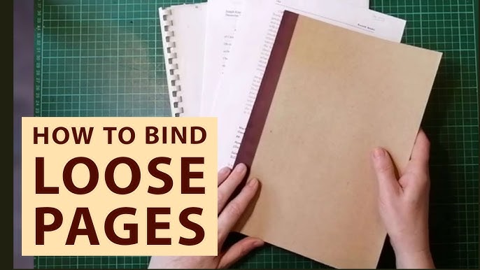 Tutorial  How to Make a Stab Bound Book with Loose Leaf Paper