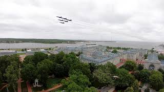 Blue Angels perform flyover during US Naval Academy Class of 2020 graduation