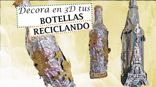 Botella con lata de cerveza, efecto 3D - ArteRIV