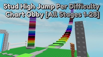 Stud High Jump Per Difficulty Chart Obby [All Stages 1-28]